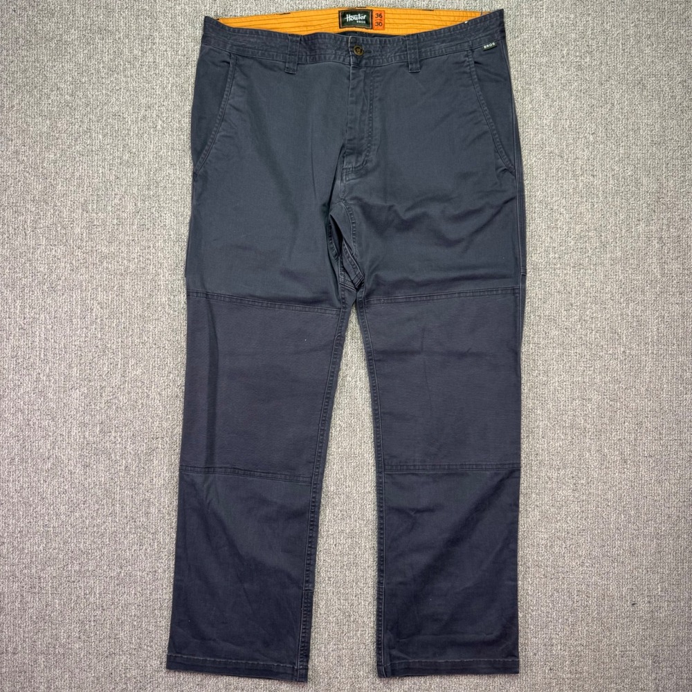 Howler Brothers ATX Work Pants Mens 36x30 Gray Reinforced Knees Canvas Utility